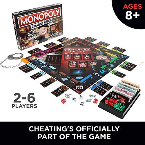 Hasbro Gaming Monopoly Cheaters Edition Board Game for Kids and Family, 2-6 Players Ages 8+