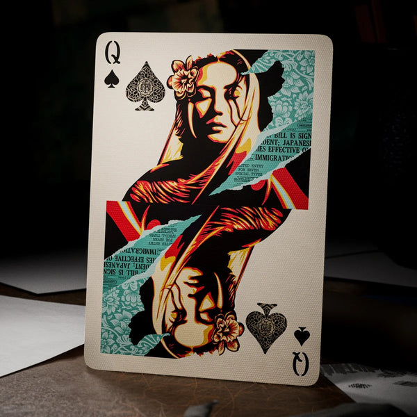 theory11 OBEY Red Edition Premium Playing Cards, Poker Size Standard Index