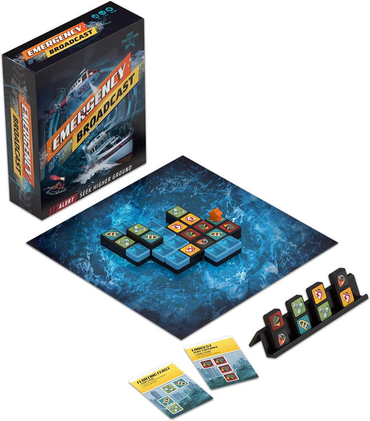 Bicycle Emergency Broadcast Board Game | Tile-Laying Strategy Game for Ages 10+, 2-4 Players