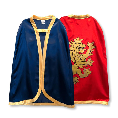 Liontouch - Noble Knight Cape for Boys, Blue & Red | Age 3-8 Years - One Size Fits All | Medieval Pretend Play Toy Cloak for Kids | Dress Up, Fancy Dresses, Cosplay & Royal Knight Costume Accessories