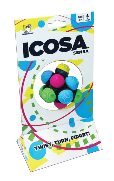 Brainwright Icosa Sensa Atomic Fidget Ball - Twist, Turn & Fidget Spinner Toy