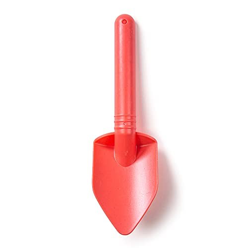 Bigjigs Toys Eco Spade for Kids (Coral Pink) - 20.5cm Wheat Fibre Toy Spade, Quality Sand Toys, Holiday Toys for Toddlers, Sand Shovels