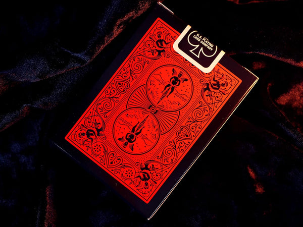 Bicycle Reverse Playing Cards (Red & Black) - Black Reversed Back USPCC Premium Deck for Magicians, Cardists & Collectors