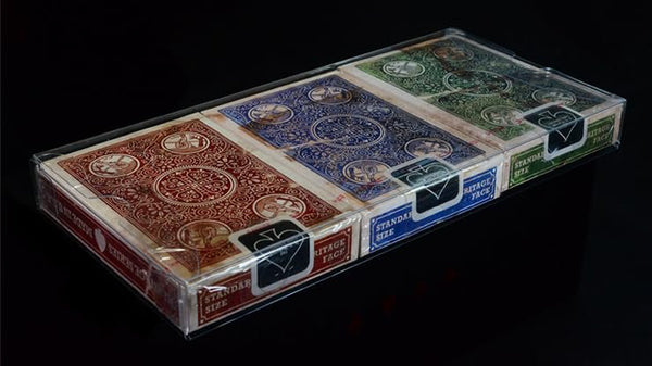 Carat DS3 Triple Deck Sleeves (5 Pack) - Clear PET Archival Playing Card Protectors for USPCC, EPCC, Cartamundi Poker Size Decks