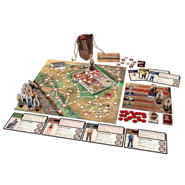 Trick Or Treat Studios The Texas Chainsaw Massacre Board Game - Pull Tokens, Survive the Slaughter Family, Horror Cooperative Strategy Game, 1-4 Players Ages 14+