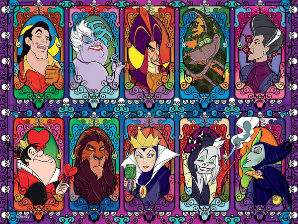 Ceaco Disney Villains 2 - Stained Glass Style Jigsaw Puzzle, 1500 Piece