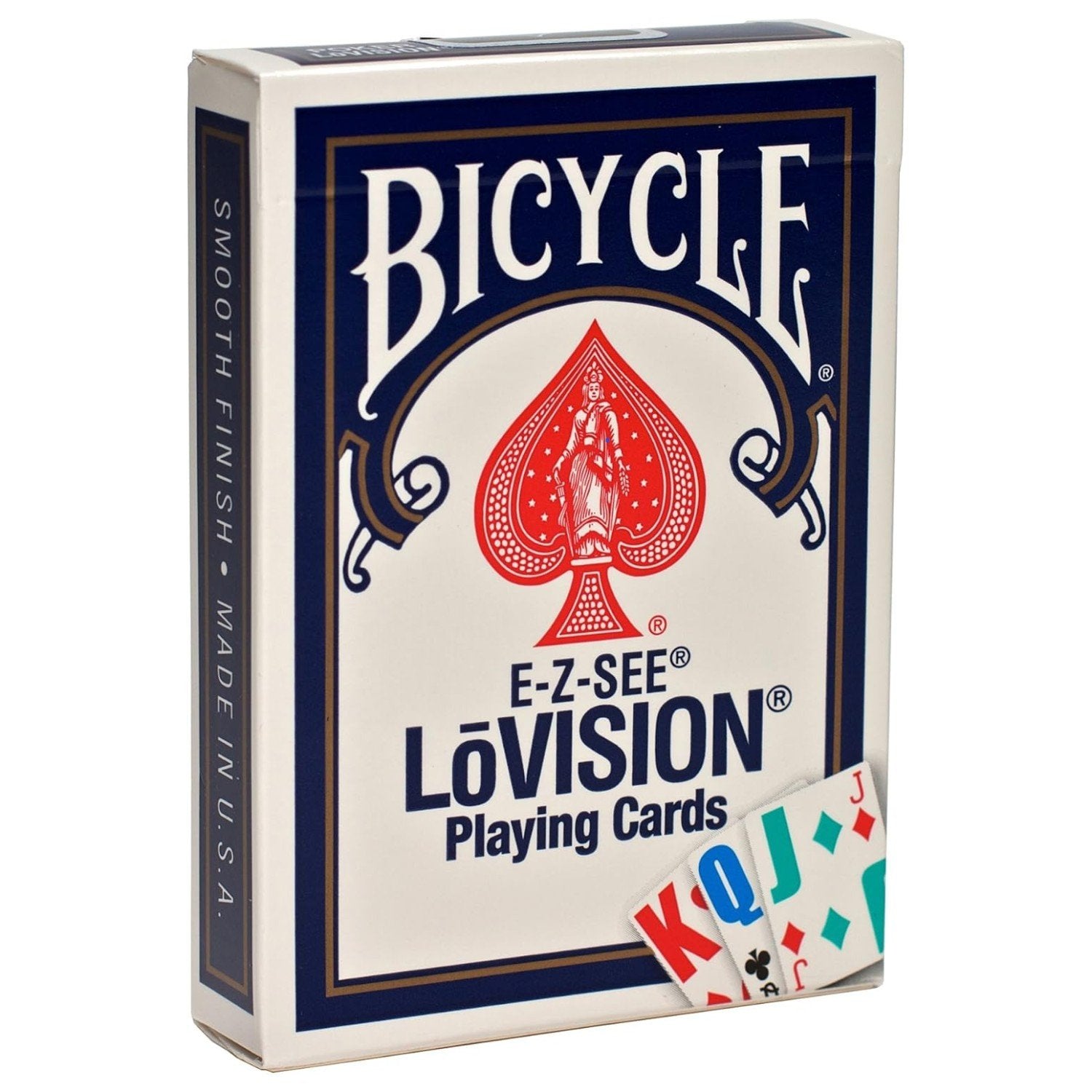 Bicycle E-Z See Lo Vision Jumbo Index Playing Cards – Poker Size Deck with Large Print, Easy-to-Read Numbers & Suits for Seniors, Low Vision, and Card Games