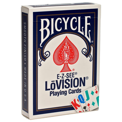 Bicycle E-Z See Lo Vision Jumbo Index Playing Cards – Poker Size Deck with Large Print, Easy-to-Read Numbers & Suits for Seniors, Low Vision, and Card Games