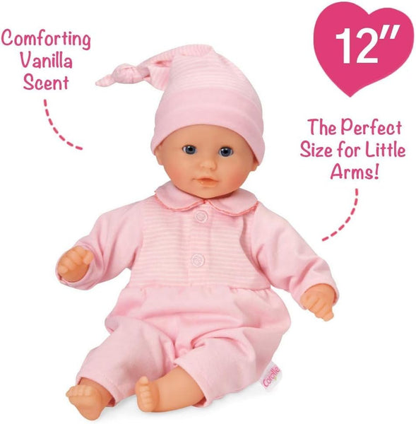 Corolle Bébé Calin Maeva Ballerina Baby Doll - 12" Soft Body Doll in Pink Tutu, Sleeping Eyes That Open and Close, Vanilla Scented, Mon Premier Poupon Collection for Ages 18 Months and up