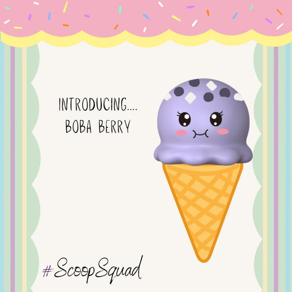 2 Pack Scoop Squad Squishy Ice Cream Scoops- Sassy and Boba