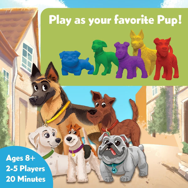 Gamewright - Up Dog - Race Your Furry Friends for The Ultimate Dish! Age 8+, 2-4 Players