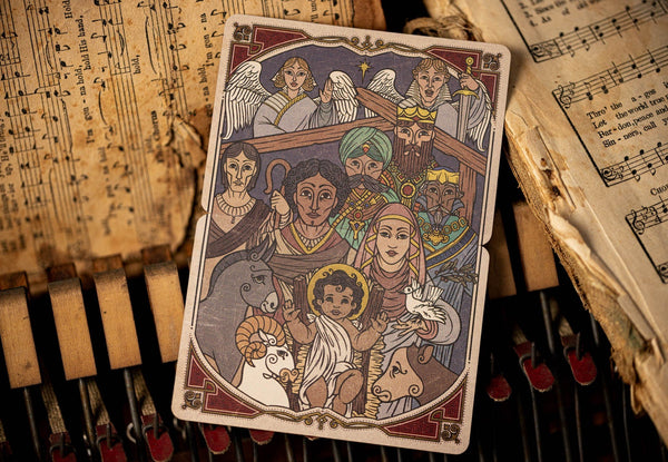Kings Wild Project NOEL Luxury Playing Cards - Limited Edition, Festive Christmas Nativity Themed Collectible Deck, Poker Size Custom Index