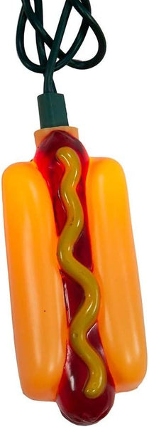 Kurt S. Adler 12' UL 10-Light Hot Dog Light Set, Novelty Lights, Multi-Colored (UL4332)