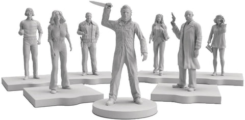 Trick Or Treat Studios Halloween (1978) Miniature Characters - 7-Piece 40 mm Paintable Collectible Horror Movie Figurines Set For Board Game Expansion & Display