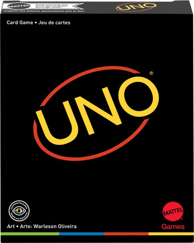 Mattel Games UNO Minimalista Card Game For Adults & Teens Featuring Designer Graphics By Warleson Oliviera, 2-10 Players Ages 7+