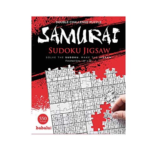 Dual Challenge Sudoku Crossword Jigsaw Puzzle - 550 Piece 2-in-1 Puzzle Game for Adults Families