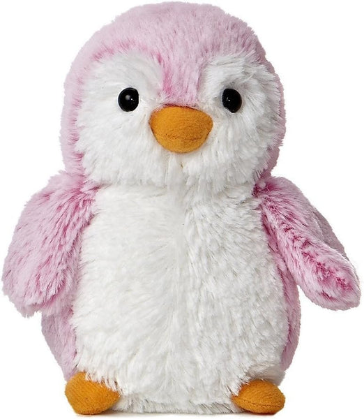 Bundle of 4 Aurora World Pom Pom Penguin Bright Pink, Blue, Purple and Gray Plush, 6"