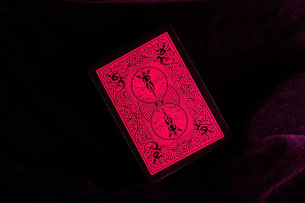 Bicycle Reverse Playing Cards (Pink & Black) - Black Reversed Back USPCC Premium Deck for Magicians, Cardists & Collectors