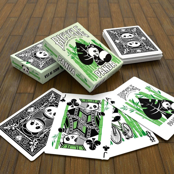 Bicycle Panda Playing Cards, Cute and Collectible Animal Deck, Poker Size Standard Index, 1 Deck