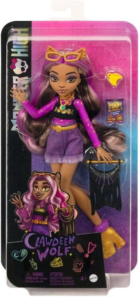 Monster High Clawdeen Wolf Day Out Doll with Accessories, Articulated Poseable Fashion Doll, Werewolf-Inspired Outfit & Themed Accessories, Ages 4+, HKY72