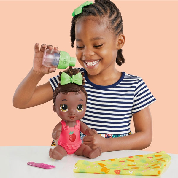 Baby Alive Shampoo Snuggle Berry Boo Black Hair 11 Inch Water Baby Doll Playset, Toys for Girls & Boys 3 Year Old & Up