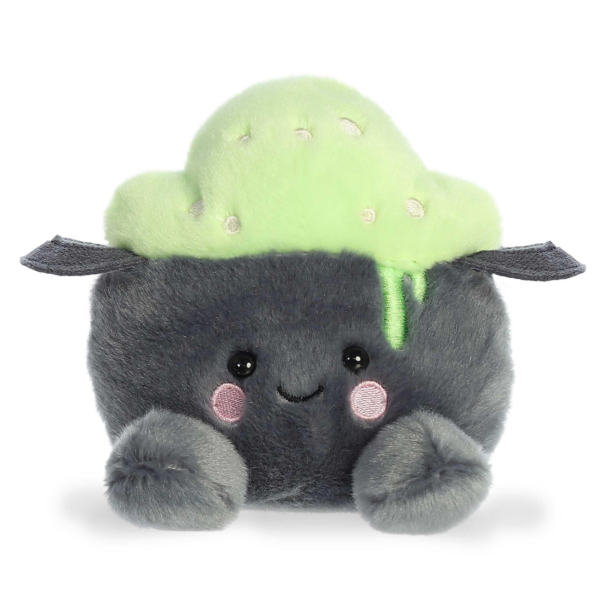 Aurora® Spooky Palm Pals™ Bubbly Cauldron™ Stuffed Animal - Pocket-Sized Play - Collectable Fun - Gray 5 Inches