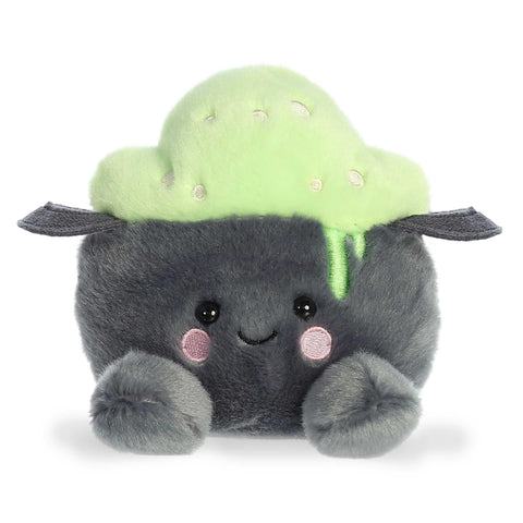 Aurora® Spooky Palm Pals™ Bubbly Cauldron™ Stuffed Animal - Pocket-Sized Play - Collectable Fun - Gray 5 Inches