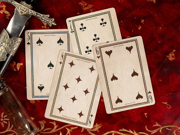 Kings Wild Project Romeo & Juliet Luxury Playing Cards - Standard Edition, Poker Size, Custom Index, Collectible Deck with Custom Hand-Ink Court Cards & Intricate Two-Way Seal Back Design
