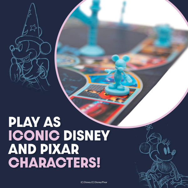PlayMonster The Magical World of Disney Trivia Board Game - Blue Box Edition - 1,250 Questions for Disney Fans, Family & Travel Game, 2+ Players Ages 6+