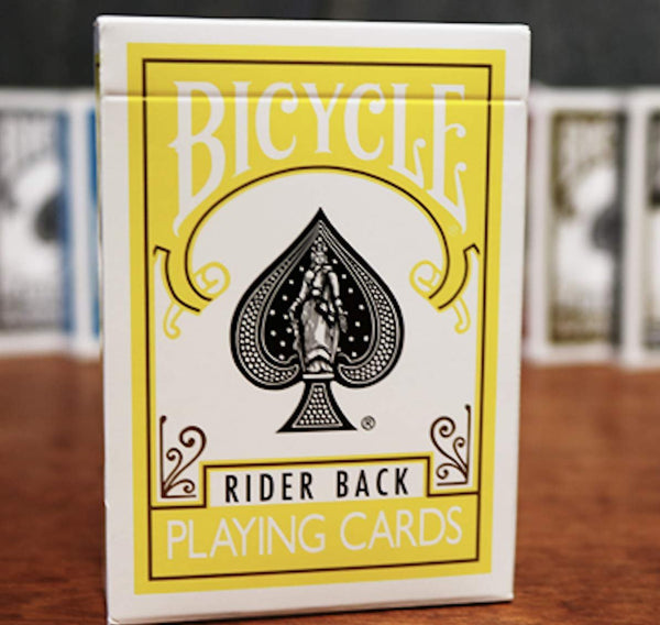 Bicycle Rider Back Yellow Playing Cards, Poker Size Standard Index, Classic Deck of Cards for Poker, Blackjack, Family Game Night, Card Games & Magic Tricks