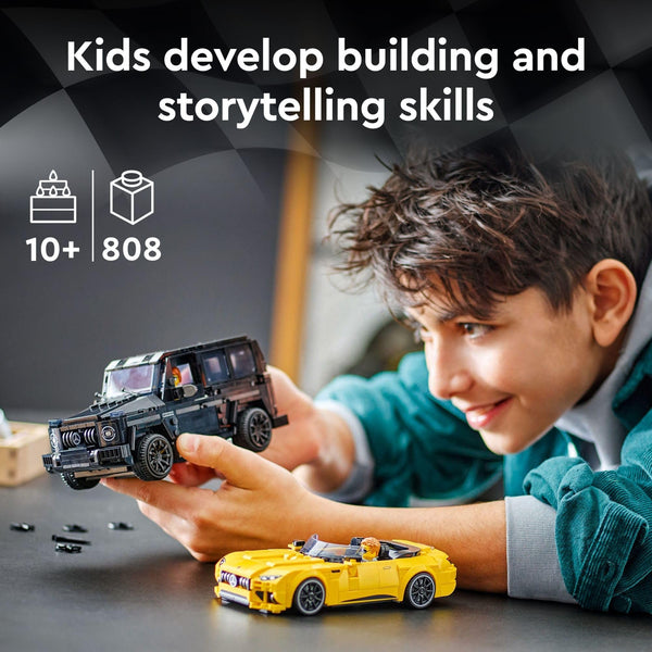 LEGO Speed Champions Mercedes-AMG G 63 & Mercedes-AMG SL 63 Building Toys - Kids Pretend Play Toy Cars for Boys & Girls, Ages 10+ Years - Gifts for Christmas - 76924