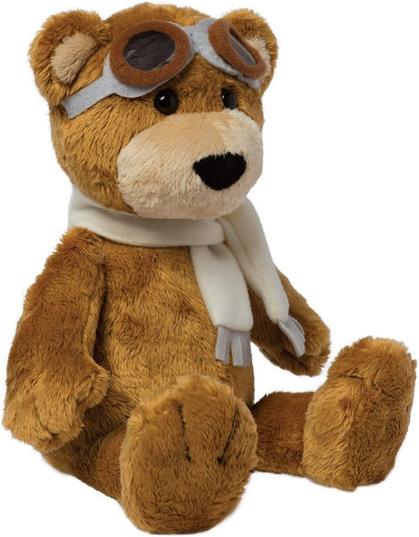 Manhattan Toy Aviator Teddy Bear 12" Stuffed Animal Plush with Soft Goggles and Scarf