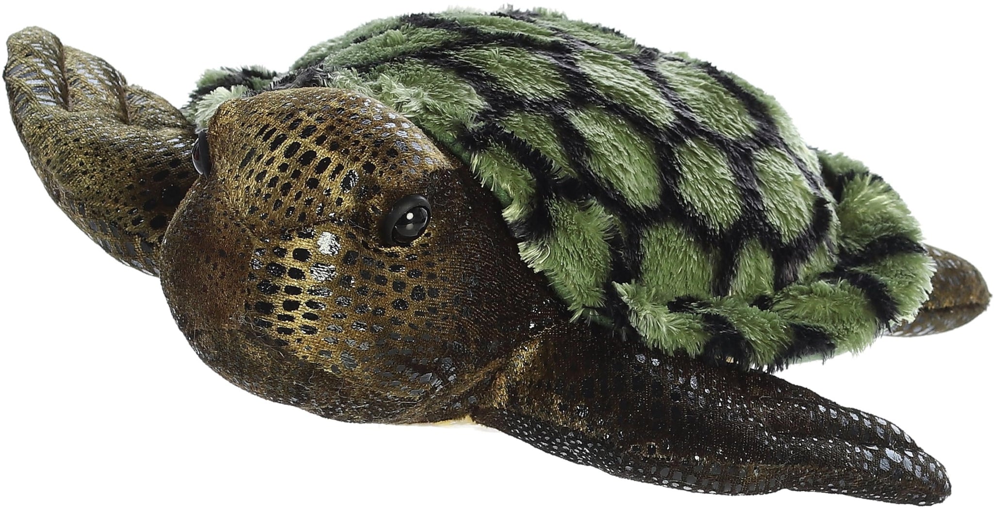 Aurora® Adorable Flopsie™ Sea Turtle Stuffed Animal - Playful Ease - Timeless Companions - Green 12 Inches