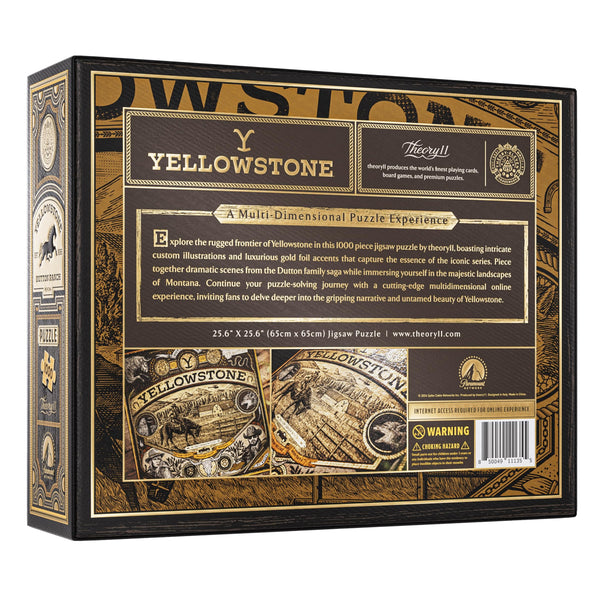 theory11 Yellowstone Jigsaw Puzzle - Dutton Ranch Montana - Officially Licensed 1,000 Piece Intermediate Puzzle for Ages 14+