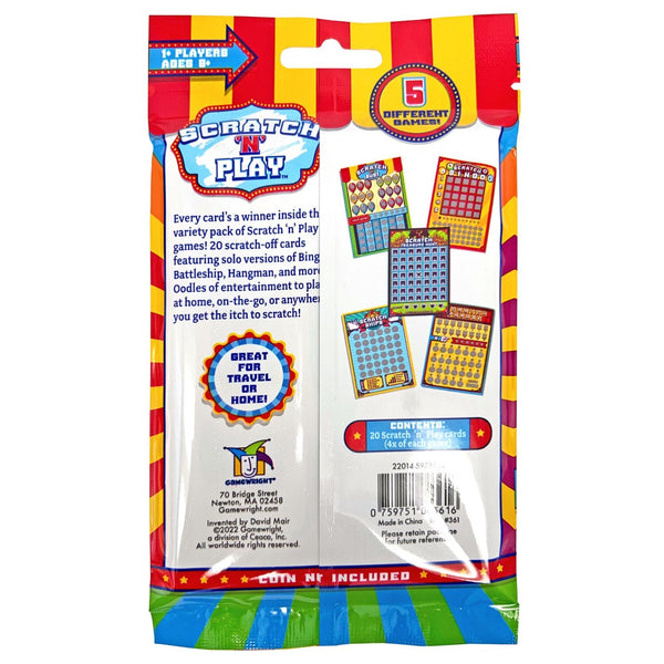 Gamewright - Scratch 'N Play- Scratch-Off Versions of Your Favorite Games! - 1+ Player Ages 8+