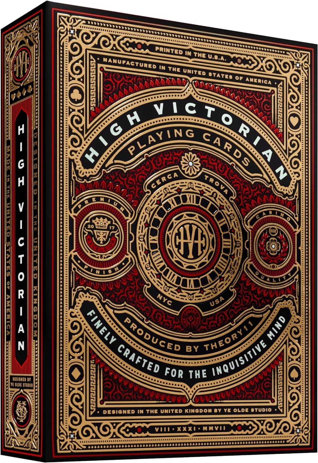 theory11 High Victorian Red Playing Cards, Poker Size Standard Index
