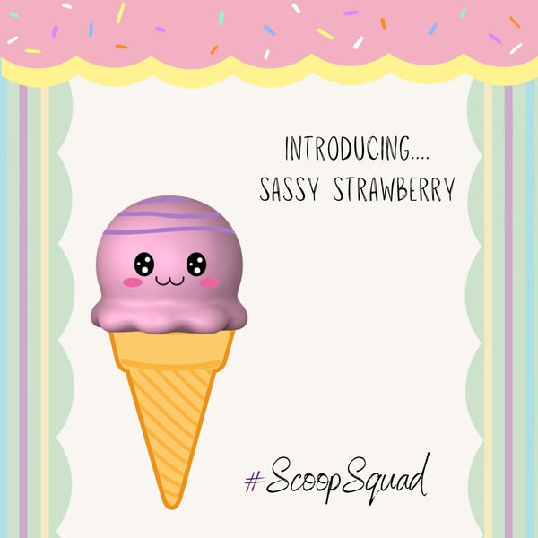 2 Pack Scoop Squad Squishy Ice Cream Scoops- Sassy and Boba
