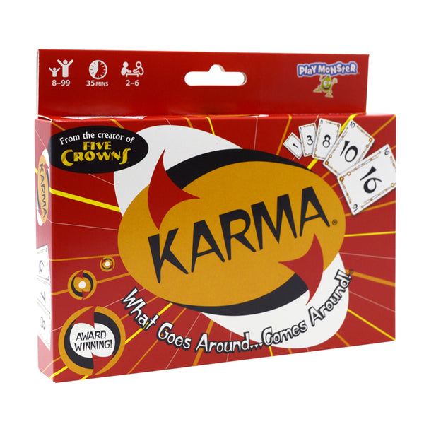 PlayMonster KARMA Card Games for Kids – Kids, Family Games Night, Multi-Player, Screen Free, Travel Games, Playing Cards, What Goes Around, Comes Around, Ages 8+
