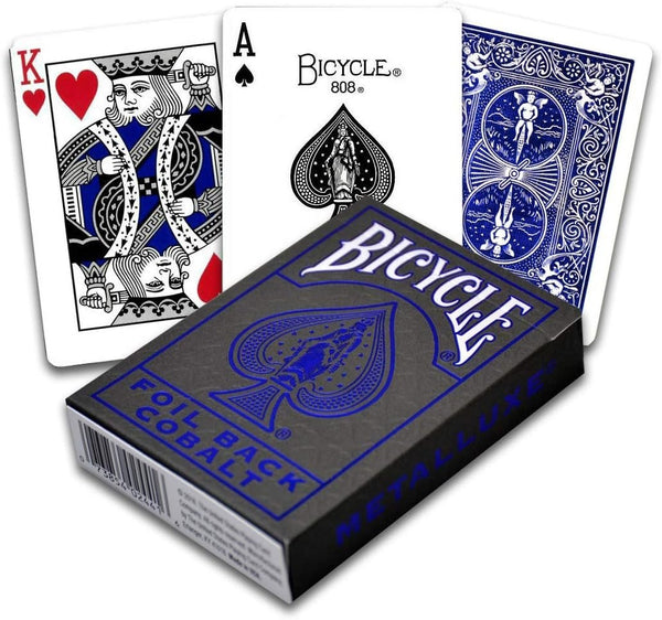 Bicycle Metal Luxe MetalLuxe Rider Back Playing Cards 2 Decks Crimson Red and Cobalt Blue Version 2