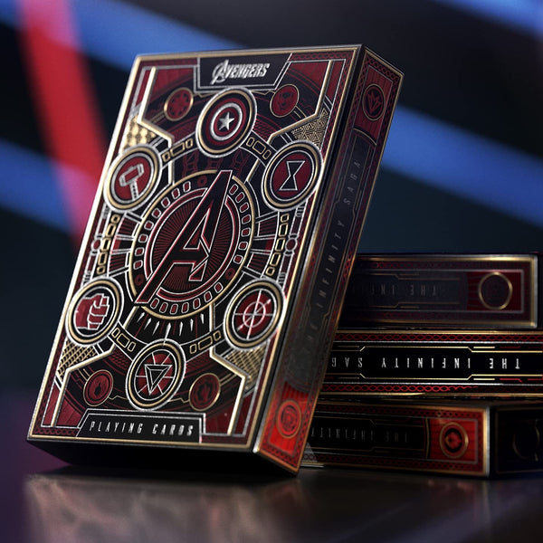 theory11 Avengers Red Edition Premium Playing Cards - Marvel Studios' The Infinity Saga Deck, Poker Size Standard Index