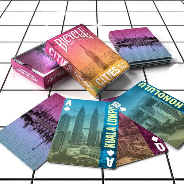 Bicycle Cities of The World Collectible Standard 52 Deck of Cards, Poker Size, Travel Guide Gifts, Vacation Games, Family & Kids Card Game Night
