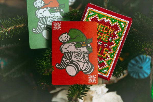 Kings Wild Project Deck The Halls Christmas Themed Playing Cards, Poker Size Custom Index