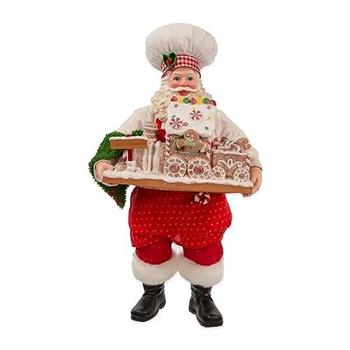 Kurt Adler 11-Inch Fabriché Santa with Gingerbread Train