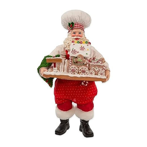 Kurt Adler 11-Inch Fabriché Santa with Gingerbread Train