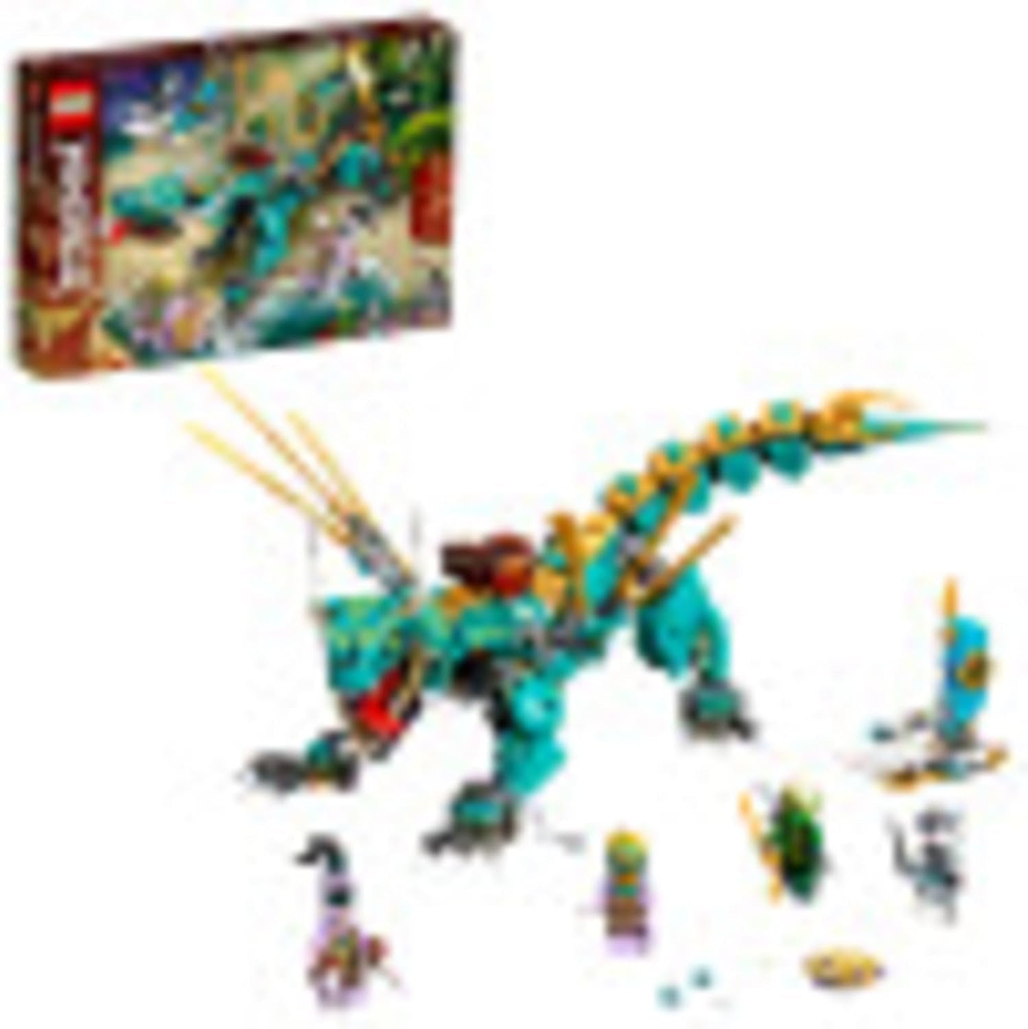 LEGO NINJAGO Jungle Dragon 71746 Building Kit; Ninja Playset Featuring Posable Dragon Toy and NINJAGO Lloyd and Zane; Cool Toy for Kids Who Love Imaginative Play, New 2021 (506 Pieces)