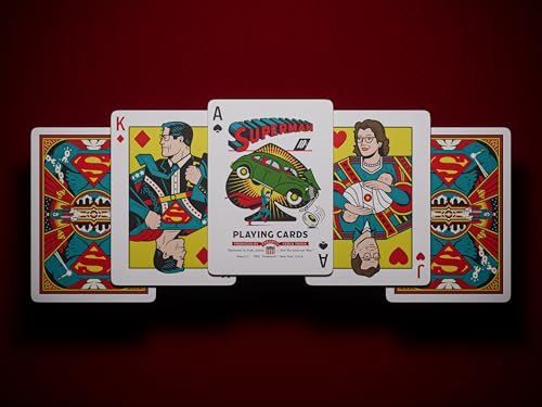 theory11 Superman Premium Playing Cards, Luxury Poker Size, Standard Index