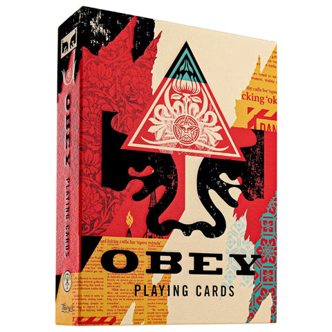 theory11 OBEY Collage Edition Premium Playing Cards, Poker Size Standard Index