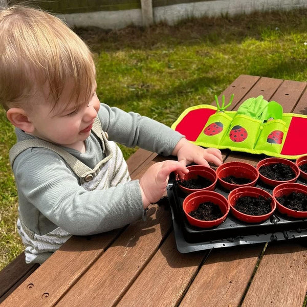 Bigjigs Toys Kids Gardening Set Belt - 4pc Garden Tools Set with Kids Gardening Gloves, Spade & Fork, Quality Outdoor Toys