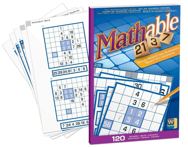 Family Games America - Mathable Game Book - The Cross Number Activity Book With 120+ Puzzles to Solve, Ages 9+