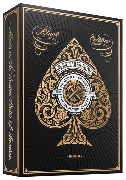 theory11 Artisan Black Premium Playing Cards, Poker Size Standard Index